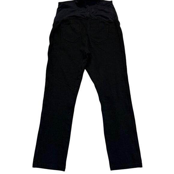 Isabel Maternity Ankle Jeggings Pants Size M Black Stretch Crossover Waistband P - Picture 2 of 10